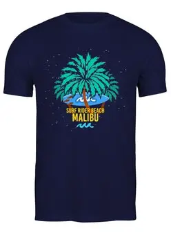 Заказать мужскую футболку в Москве. Футболка классическая MALIBU от balden - готовые дизайны и нанесение принтов.