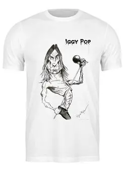 Заказать мужскую футболку в Москве. Футболка классическая Iggy Pop от Fedor - готовые дизайны и нанесение принтов.