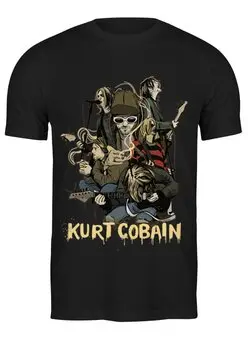 Заказать мужскую футболку в Москве. Футболка классическая KURT COBAIN   от T-shirt print  - готовые дизайны и нанесение принтов.