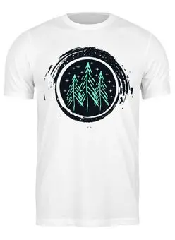 Заказать мужскую футболку в Москве. Футболка классическая Forest от oneredfoxstore@gmail.com - готовые дизайны и нанесение принтов.