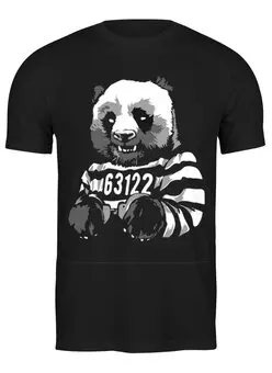 Заказать мужскую футболку в Москве. Футболка классическая Панда от queen  - готовые дизайны и нанесение принтов.