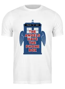 Заказать мужскую футболку в Москве. Футболка классическая The Angels Have The Phone Box от skaro - готовые дизайны и нанесение принтов.