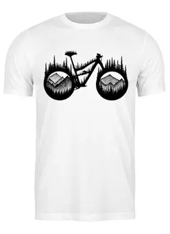 Заказать мужскую футболку в Москве. Футболка классическая Enduro Bike от oneredfoxstore@gmail.com - готовые дизайны и нанесение принтов.