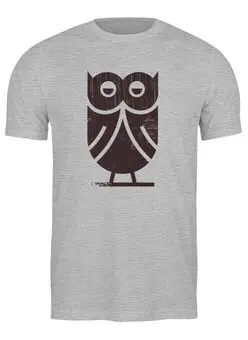 Заказать мужскую футболку в Москве. Футболка классическая Owl Here от oneredfoxstore@gmail.com - готовые дизайны и нанесение принтов.