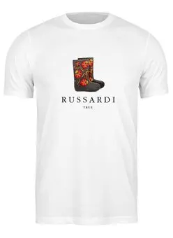 Заказать мужскую футболку в Москве. Футболка классическая tRUSSARDI by K.Karavaev от Design Ministry - готовые дизайны и нанесение принтов.