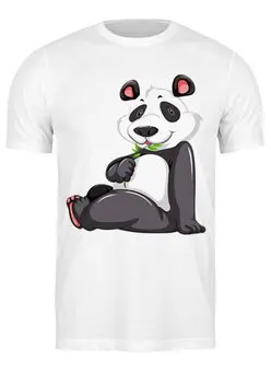 Заказать мужскую футболку в Москве. Футболка классическая Панда от trugift - готовые дизайны и нанесение принтов.