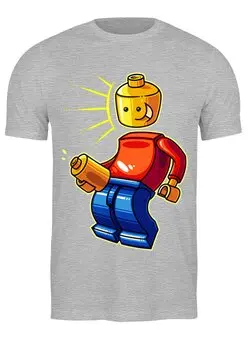 Заказать мужскую футболку в Москве. Футболка классическая Лего (Lego) от trugift - готовые дизайны и нанесение принтов.