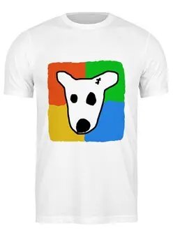 Заказать мужскую футболку в Москве. Футболка классическая Собачка ВКонтакте от YellowCloverShop - готовые дизайны и нанесение принтов.