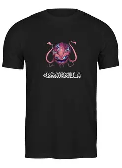 Заказать мужскую футболку в Москве. Футболка классическая merch brainkilla от Paul Paul - готовые дизайны и нанесение принтов.