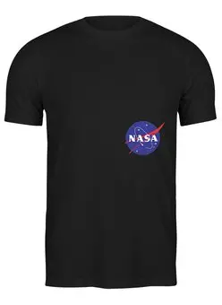 Заказать мужскую футболку в Москве. Футболка классическая NASA | НАСА от The Spaceway  - готовые дизайны и нанесение принтов.