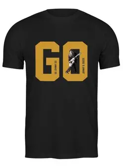 Заказать мужскую футболку в Москве. Футболка классическая Go, Go Johnny Go! от Рустам Юсупов - готовые дизайны и нанесение принтов.