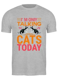 Заказать мужскую футболку в Москве. Футболка классическая Котики и коты от T-shirt print  - готовые дизайны и нанесение принтов.