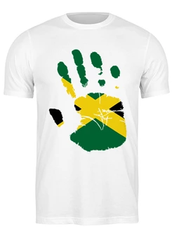 Заказать мужскую футболку в Москве. Футболка классическая Рука Ямайки от skynatural - готовые дизайны и нанесение принтов.