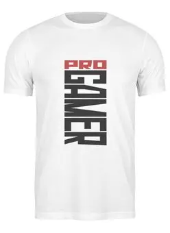 Заказать мужскую футболку в Москве. Футболка классическая Pro gamer от bd-art  - готовые дизайны и нанесение принтов.