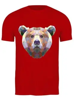 Заказать мужскую футболку в Москве. Футболка классическая Медведь от trend - готовые дизайны и нанесение принтов.
