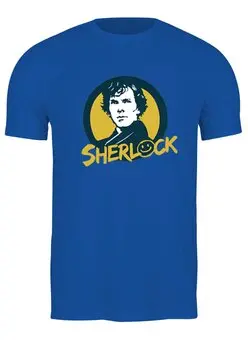 Заказать мужскую футболку в Москве. Футболка классическая Sherlock  от cherdantcev - готовые дизайны и нанесение принтов.