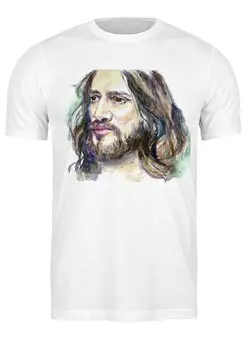 Заказать мужскую футболку в Москве. Футболка классическая Джон Фрусчанте / John Frusciante от Алина  - готовые дизайны и нанесение принтов.