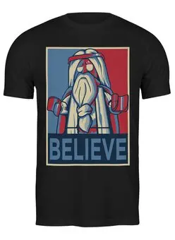 Заказать мужскую футболку в Москве. Футболка классическая Believe от printik - готовые дизайны и нанесение принтов.