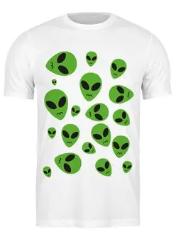 Заказать мужскую футболку в Москве. Футболка классическая Инопланетянин от trugift - готовые дизайны и нанесение принтов.