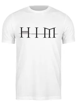 Заказать мужскую футболку в Москве. Футболка классическая Группа HIM от Fedor - готовые дизайны и нанесение принтов.