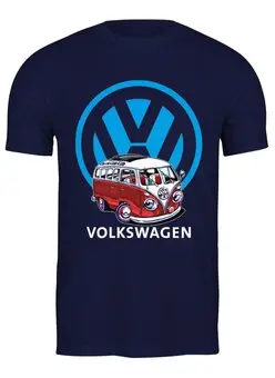 Заказать мужскую футболку в Москве. Футболка классическая Volkswagen  от T-shirt print  - готовые дизайны и нанесение принтов.