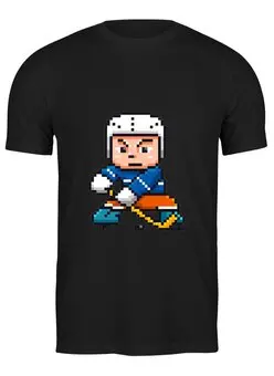 Заказать мужскую футболку в Москве. Футболка классическая Хоккеист   от T-shirt print  - готовые дизайны и нанесение принтов.