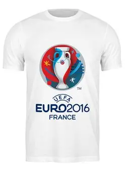 Заказать мужскую футболку в Москве. Футболка классическая UEFA Euro 2016 от skynatural - готовые дизайны и нанесение принтов.