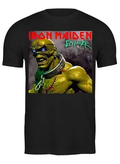 Заказать мужскую футболку в Москве. Футболка классическая Iron Maiden Band от Leichenwagen - готовые дизайны и нанесение принтов.
