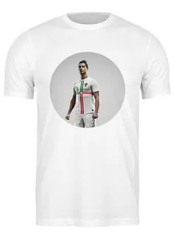 Заказать мужскую футболку в Москве. Футболка классическая Cristiano Ronaldo от Тима Старк - готовые дизайны и нанесение принтов.