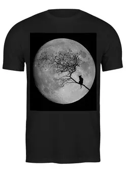 Заказать мужскую футболку в Москве. Футболка классическая Лунная ночь от Samui Kokoro - готовые дизайны и нанесение принтов.