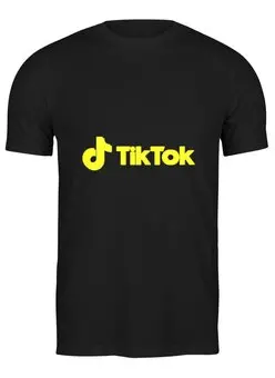 Заказать мужскую футболку в Москве. Футболка классическая Tik Tok от THE_NISE  - готовые дизайны и нанесение принтов.