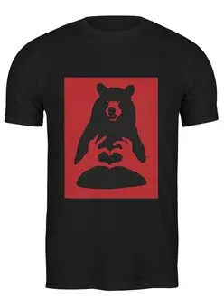 Заказать мужскую футболку в Москве. Футболка классическая Русский медведь от Tatutati - готовые дизайны и нанесение принтов.