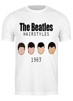 Заказать мужскую футболку в Москве. Футболка классическая The Beatles 1963  от ROK - готовые дизайны и нанесение принтов.