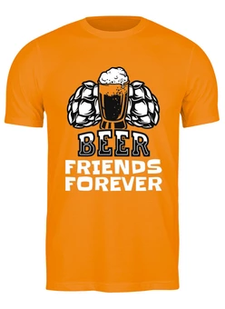 Заказать мужскую футболку в Москве. Футболка классическая Beer forever от skynatural - готовые дизайны и нанесение принтов.