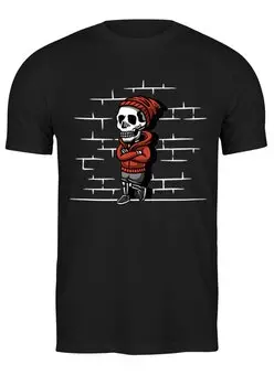 Заказать мужскую футболку в Москве. Футболка классическая Скелетон от printik - готовые дизайны и нанесение принтов.