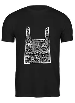 Заказать мужскую футболку в Москве. Футболка классическая абстракто-заяц от Lusi - готовые дизайны и нанесение принтов.