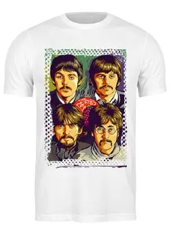 Заказать мужскую футболку в Москве. Футболка классическая The Beatles от balden - готовые дизайны и нанесение принтов.