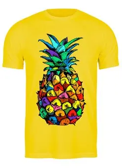 Заказать мужскую футболку в Москве. Футболка классическая ANANAS COLOR от balden - готовые дизайны и нанесение принтов.