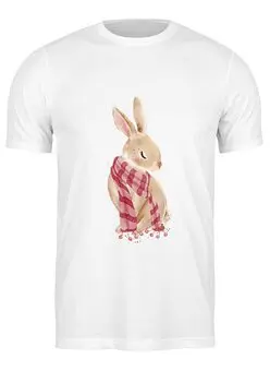 Заказать мужскую футболку в Москве. Футболка классическая Кролик от THE_NISE  - готовые дизайны и нанесение принтов.