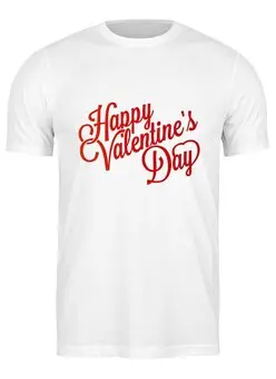 Заказать мужскую футболку в Москве. Футболка классическая День Валентина от THE_NISE  - готовые дизайны и нанесение принтов.