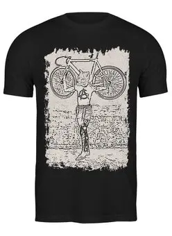 Заказать мужскую футболку в Москве. Футболка классическая Bike Punk от oneredfoxstore@gmail.com - готовые дизайны и нанесение принтов.