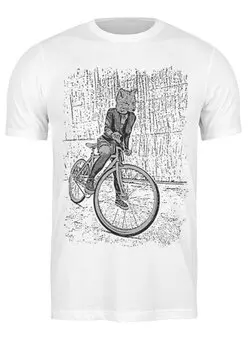 Заказать мужскую футболку в Москве. Футболка классическая Bike Punk  от oneredfoxstore@gmail.com - готовые дизайны и нанесение принтов.