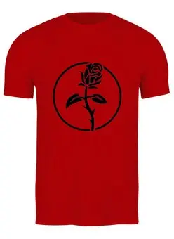 Заказать мужскую футболку в Москве. Футболка классическая Чёрная роза от trend - готовые дизайны и нанесение принтов.