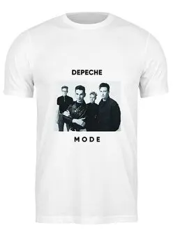 Заказать мужскую футболку в Москве. Футболка классическая DEPECHE MODE от fotokoval@mail.ru - готовые дизайны и нанесение принтов.