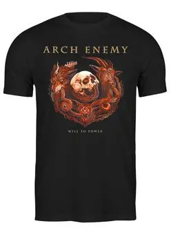 Заказать мужскую футболку в Москве. Футболка классическая Arch Enemy от Leichenwagen - готовые дизайны и нанесение принтов.