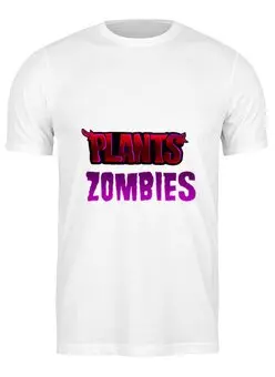 Заказать мужскую футболку в Москве. Футболка классическая Plants vs Zombies от THE_NISE  - готовые дизайны и нанесение принтов.