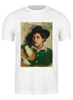 Заказать мужскую футболку в Москве. Футболка классическая Портрет Марка Шагала (Юдель Пэн) от trend - готовые дизайны и нанесение принтов.