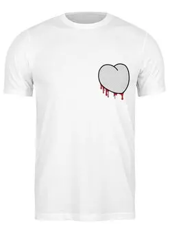Заказать мужскую футболку в Москве. Футболка классическая Вырезанное сердце 2 от Evgeny Revenko - готовые дизайны и нанесение принтов.