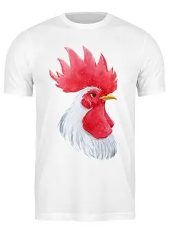 Заказать мужскую футболку в Москве. Футболка классическая Mr. White Rooster от Илья Щеблецов - готовые дизайны и нанесение принтов.