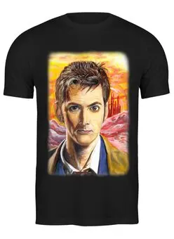 Заказать мужскую футболку в Москве. Футболка классическая Десятый Доктор (Tenth 10th Doctor) от Madeline Black - готовые дизайны и нанесение принтов.